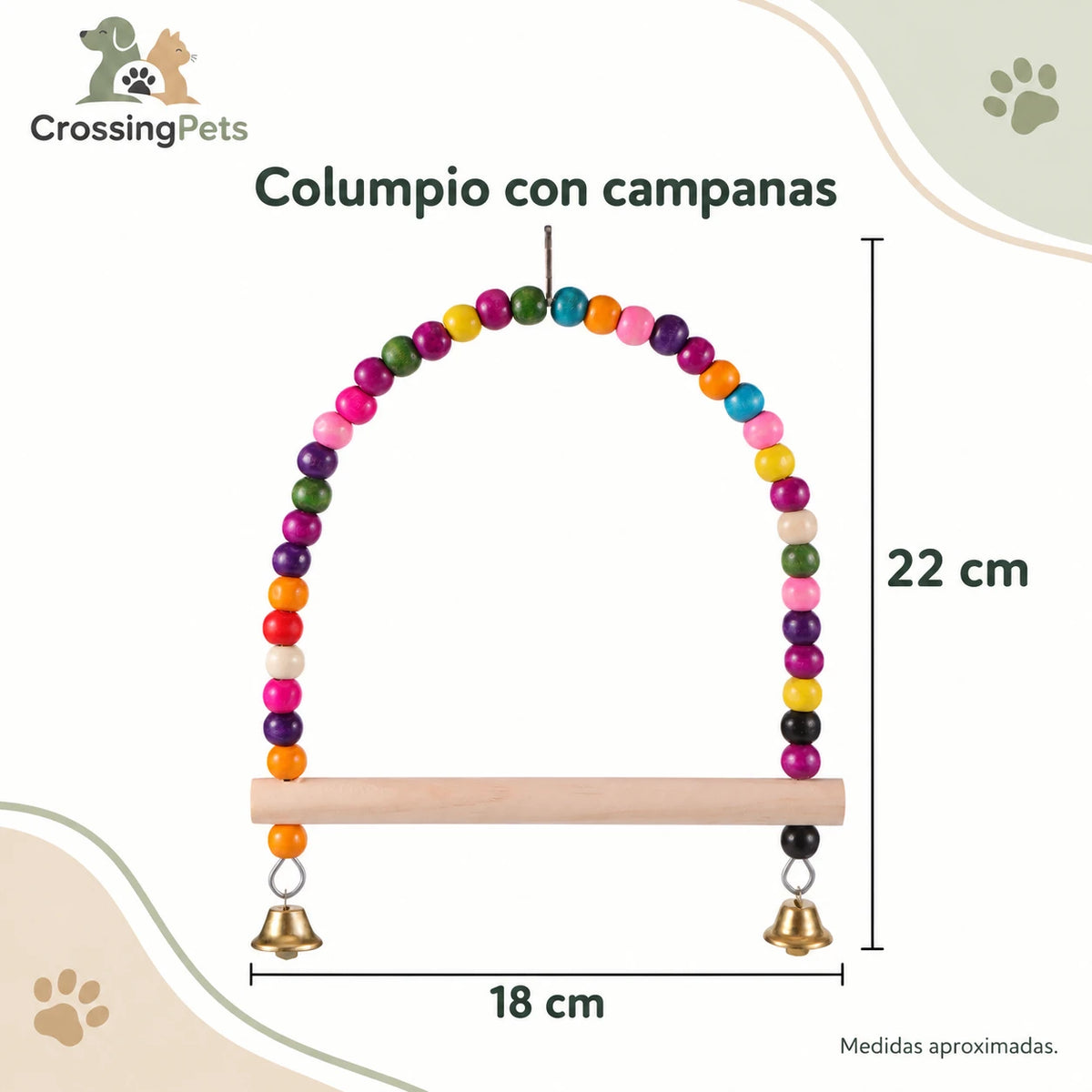 Juguetes y accesorios para aves: columpios, aros y escaleras — CrossingPets · imagen 8