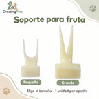 Soporte de dos púas para fruta en jaulas — CrossingPets · imagen 1