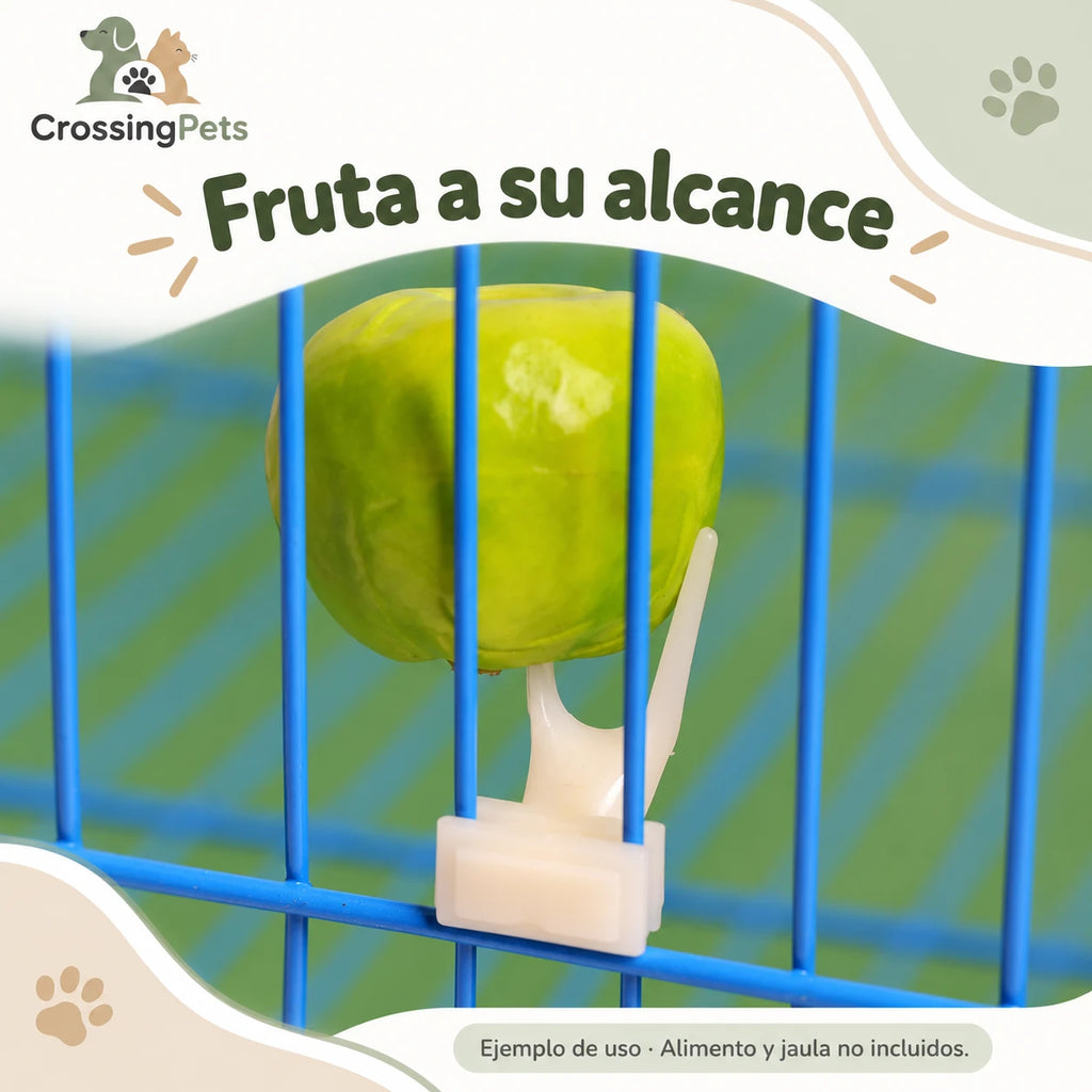 Soporte de dos púas para fruta en jaulas — CrossingPets · imagen 3