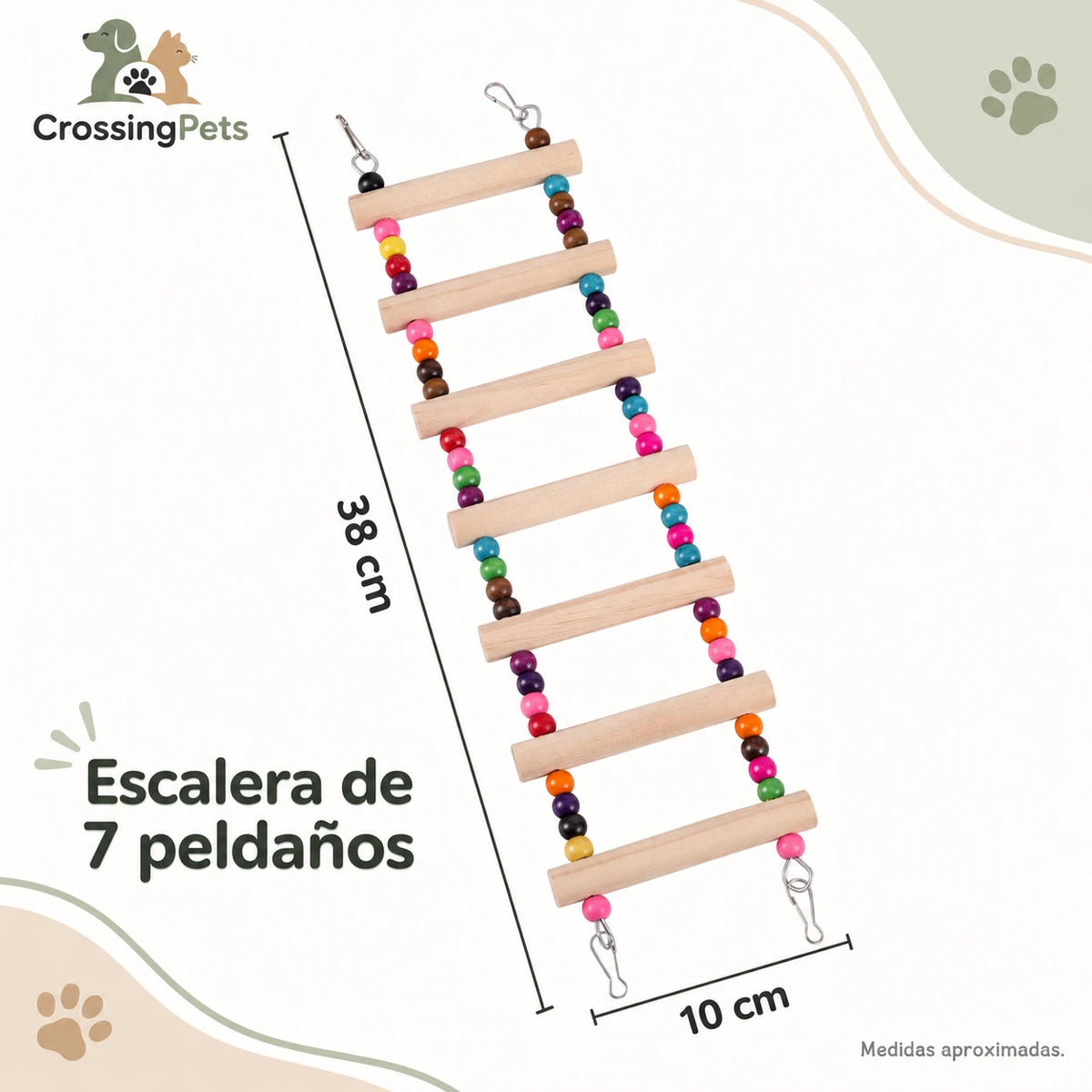 Juguetes y accesorios para aves: columpios, aros y escaleras — CrossingPets · imagen 12