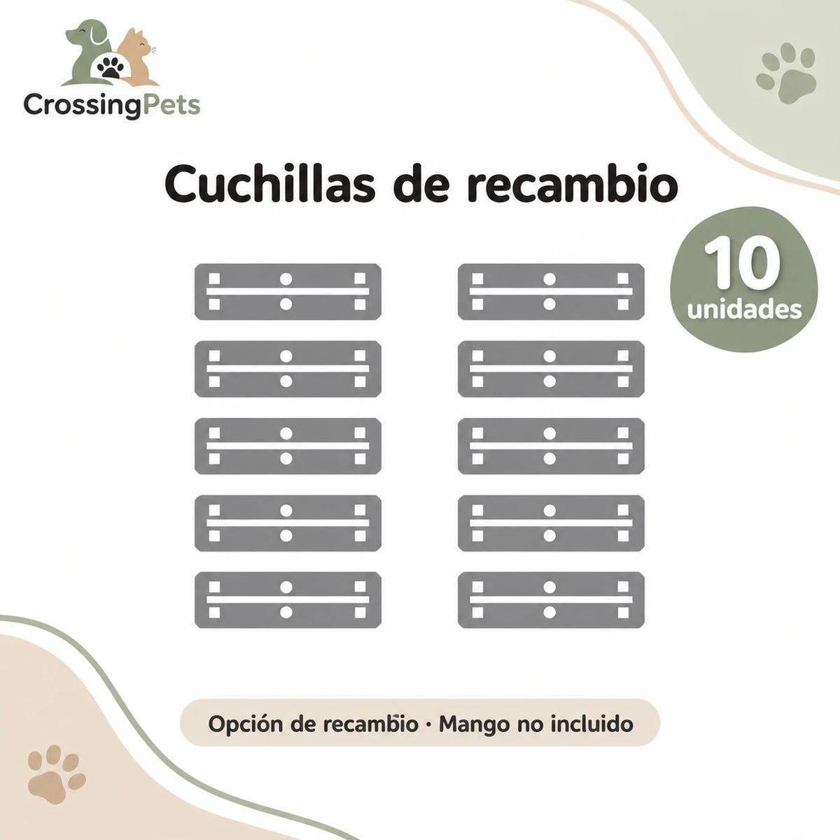 Rascador para cristal de acuario de 35 o 55 cm y cuchillas de recambio — CrossingPets · imagen 2