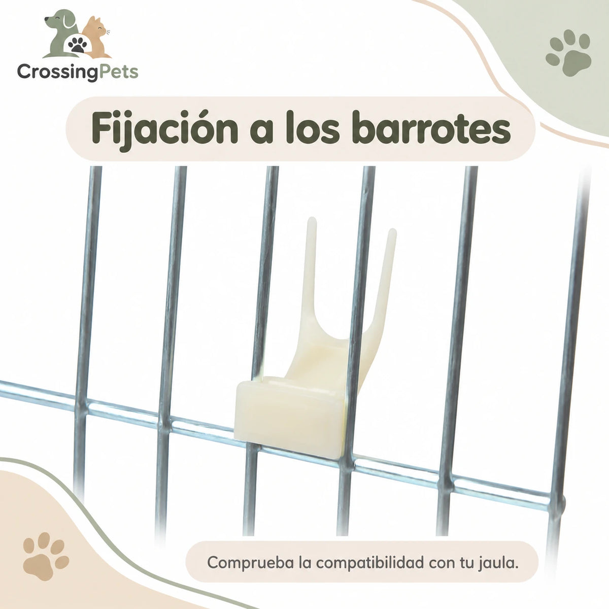 Soporte de dos púas para fruta en jaulas — CrossingPets · imagen 4