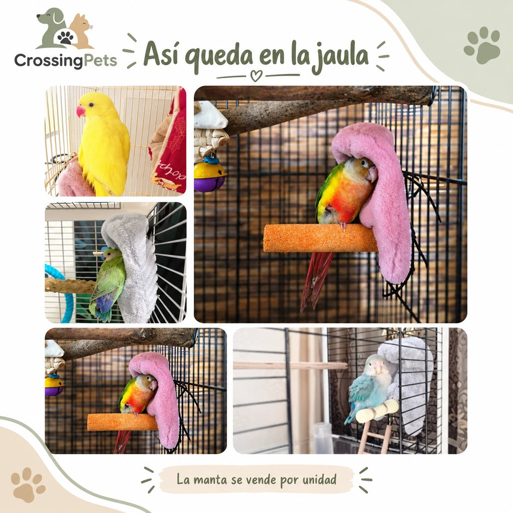 Manta colgante de felpa para aves — CrossingPets · imagen 5
