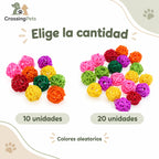 Bolas de ratán de colores para aves — CrossingPets · imagen 4