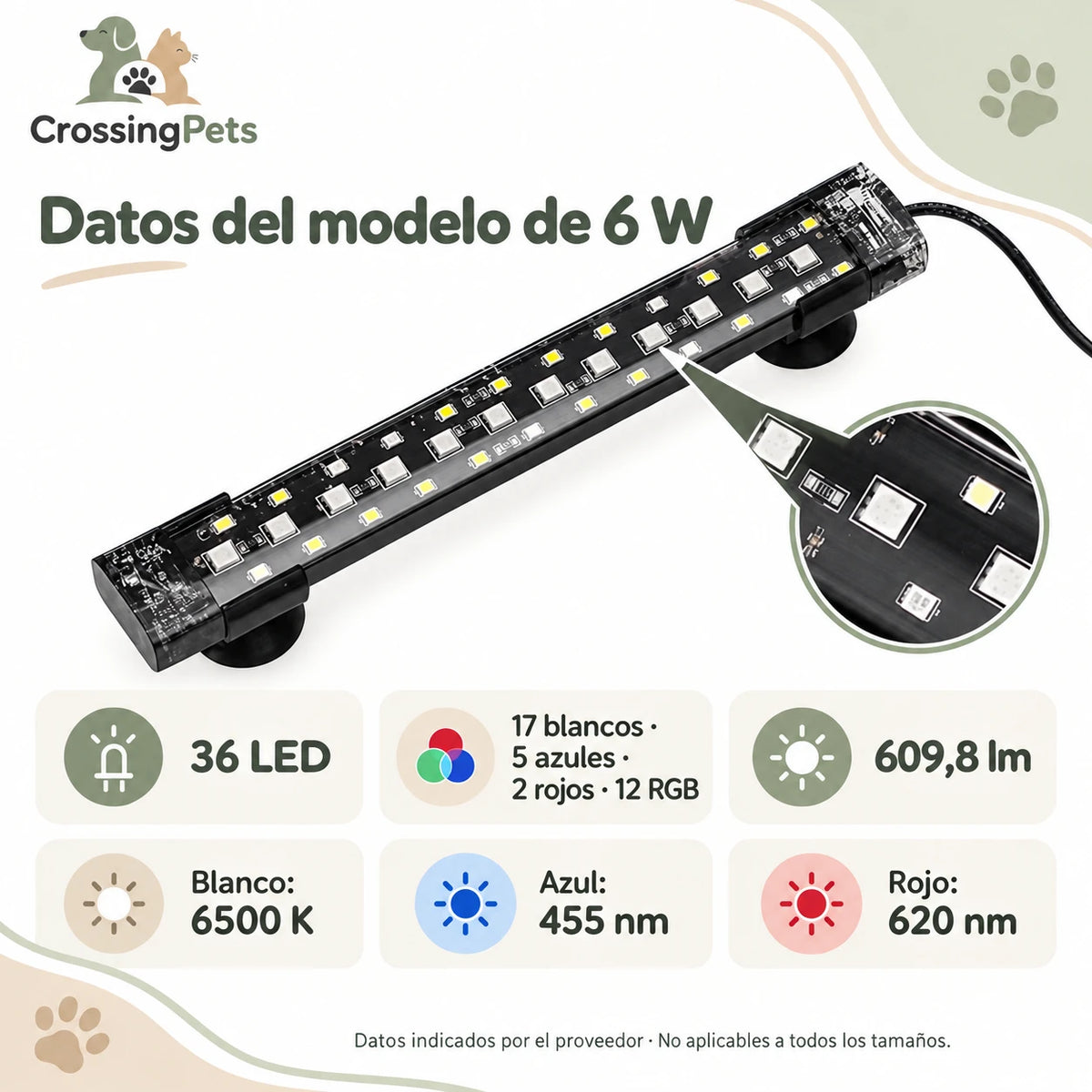 Barra LED para acuario con temporizador y color regulable — CrossingPets · imagen 15