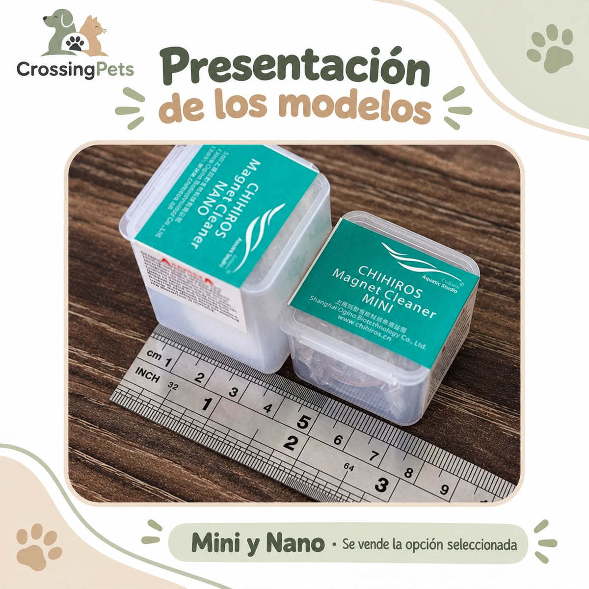 Limpiador magnético de acuario Mini o Nano y recambios — CrossingPets · imagen 8