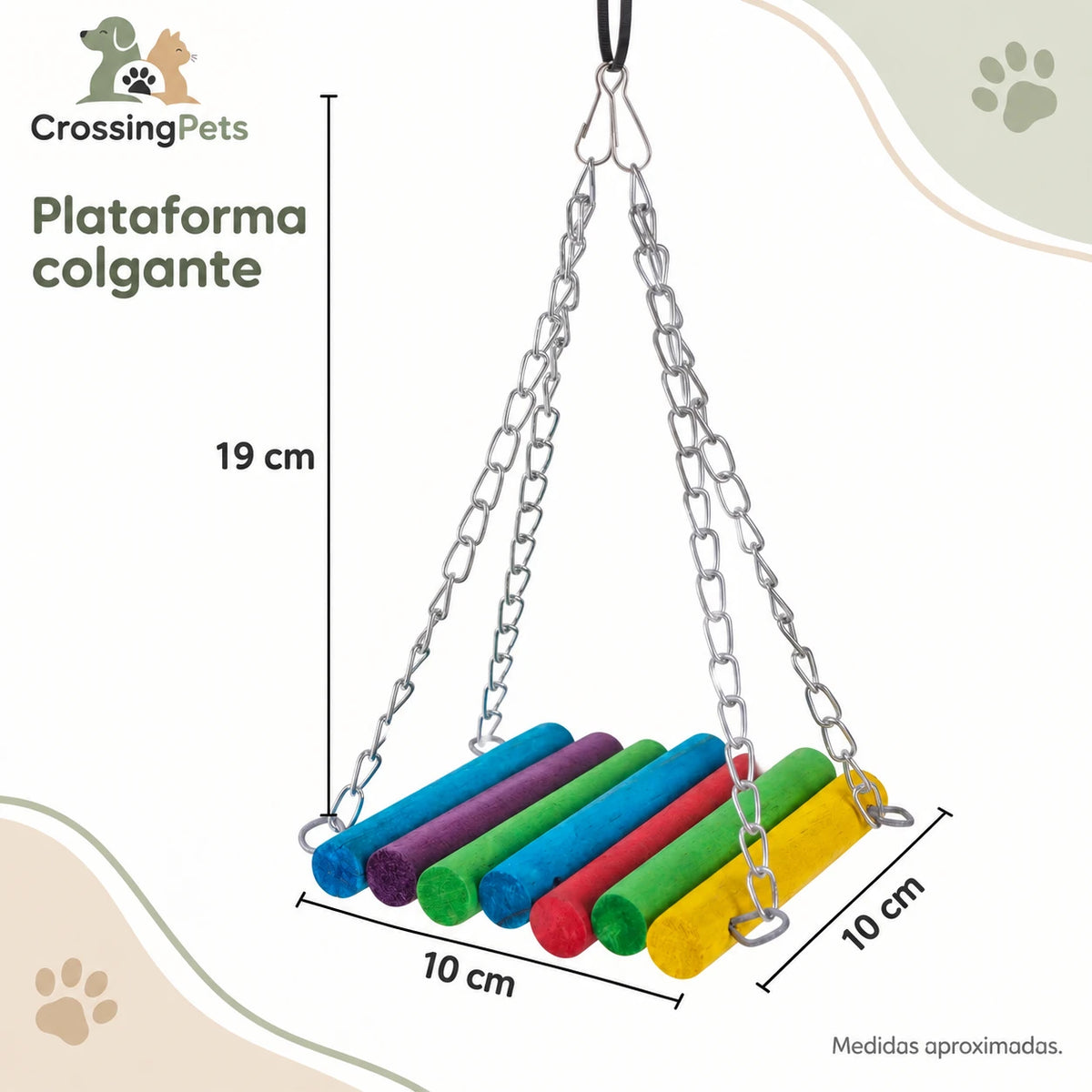 Juguetes y accesorios para aves: columpios, aros y escaleras — CrossingPets · imagen 1