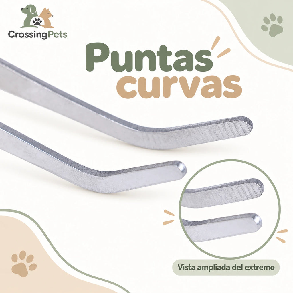 Pinzas curvas de acero inoxidable para acuario · de 12,5 a 30 cm — CrossingPets · imagen 12