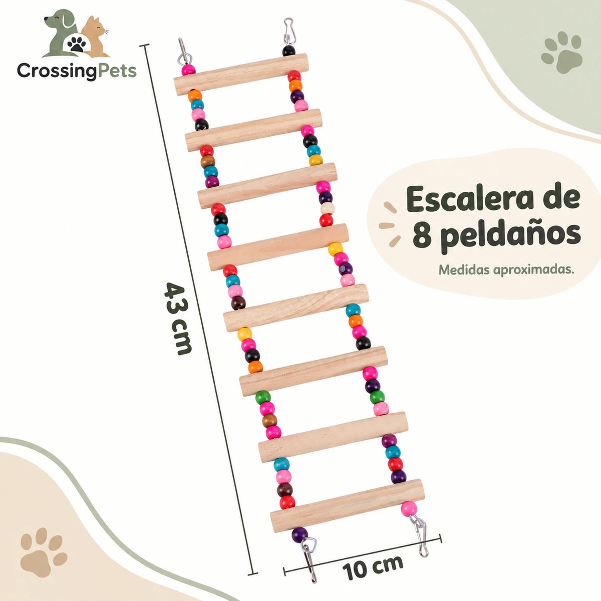Juguetes y accesorios para aves: columpios, aros y escaleras — CrossingPets · imagen 11