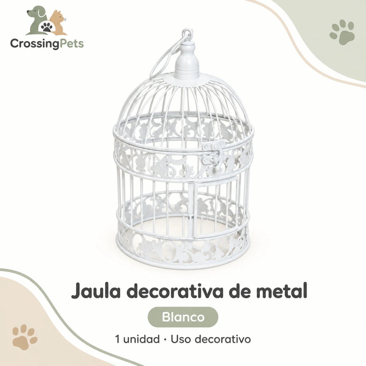 Jaula decorativa de metal con cúpula — CrossingPets · imagen 8