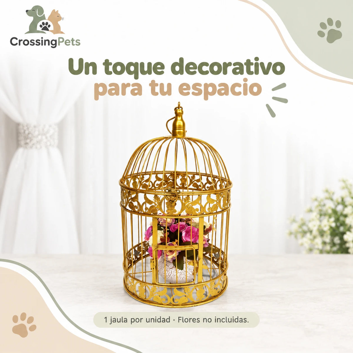Jaula decorativa de metal con cúpula — CrossingPets · imagen 6