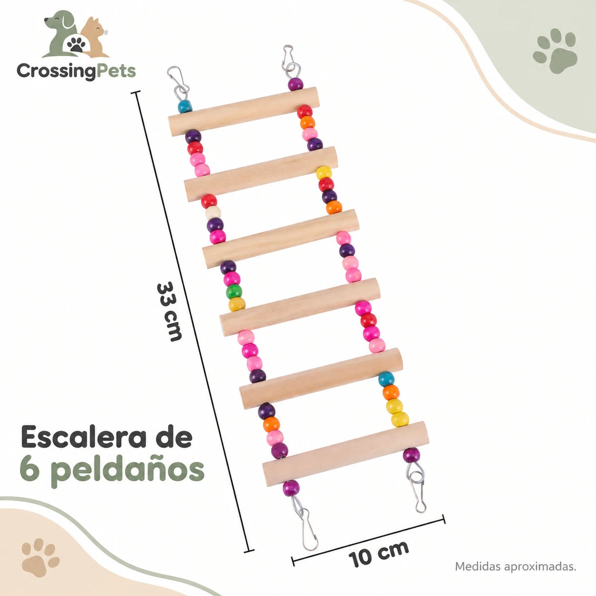 Juguetes y accesorios para aves: columpios, aros y escaleras — CrossingPets · imagen 13