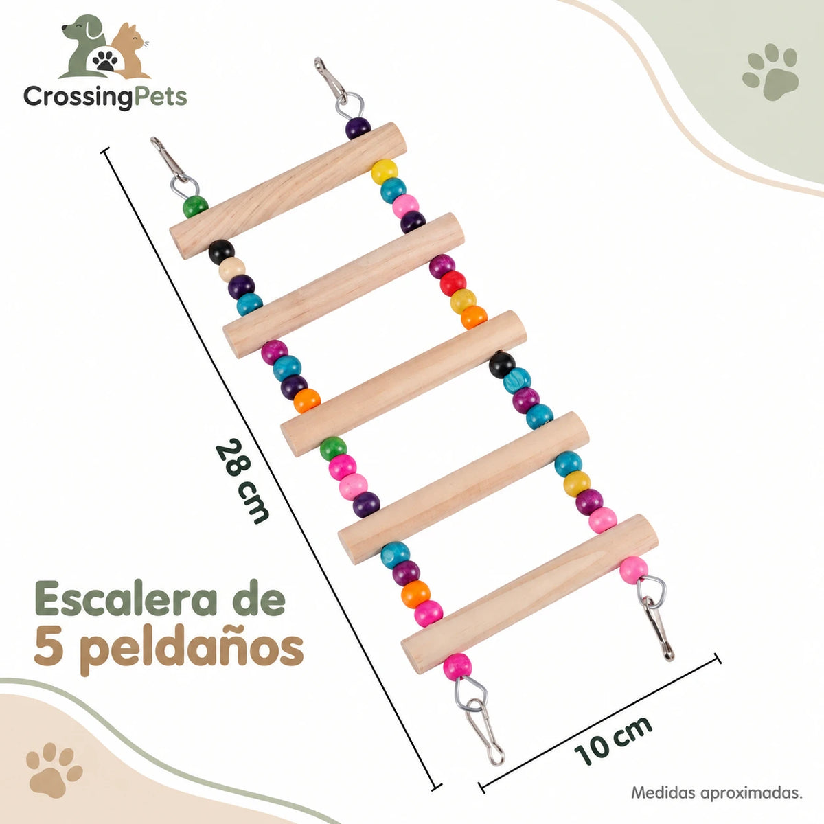 Juguetes y accesorios para aves: columpios, aros y escaleras — CrossingPets · imagen 14