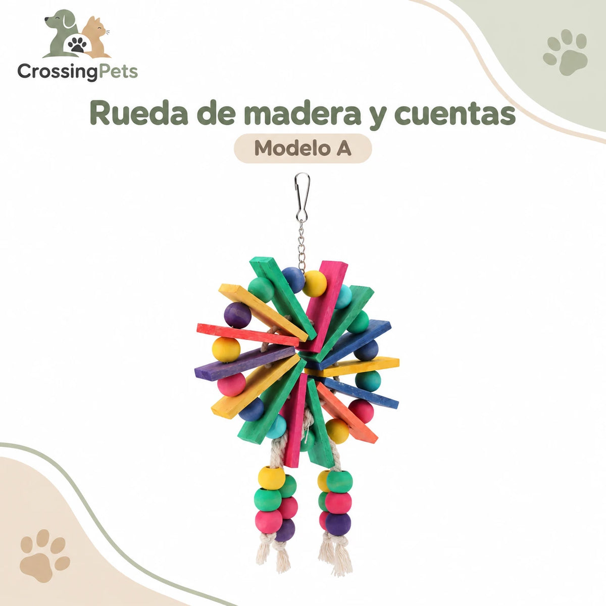 Juguetes colgantes para aves: pack y modelos individuales — CrossingPets · imagen 9