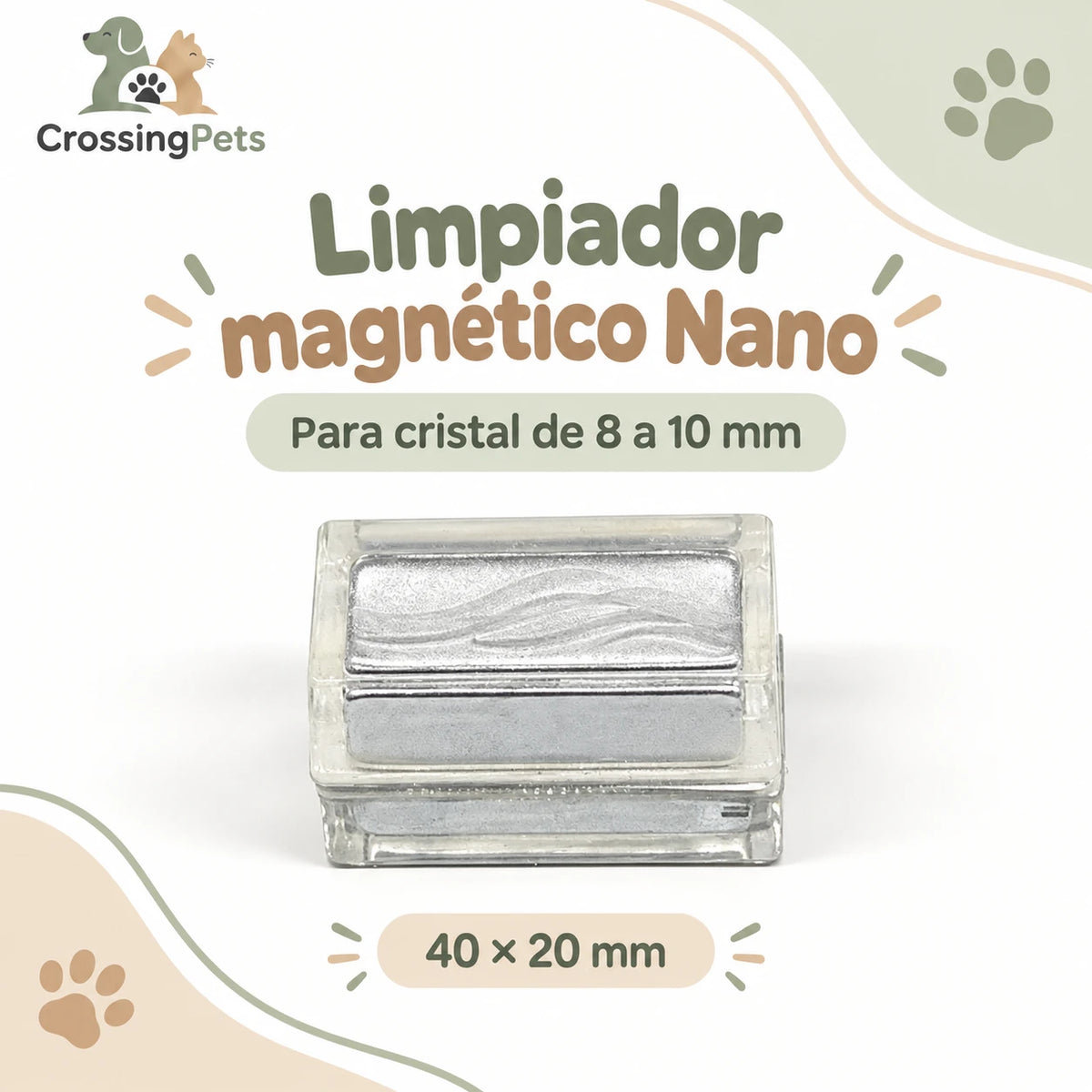 Limpiador magnético de acuario Mini o Nano y recambios — CrossingPets · imagen 4