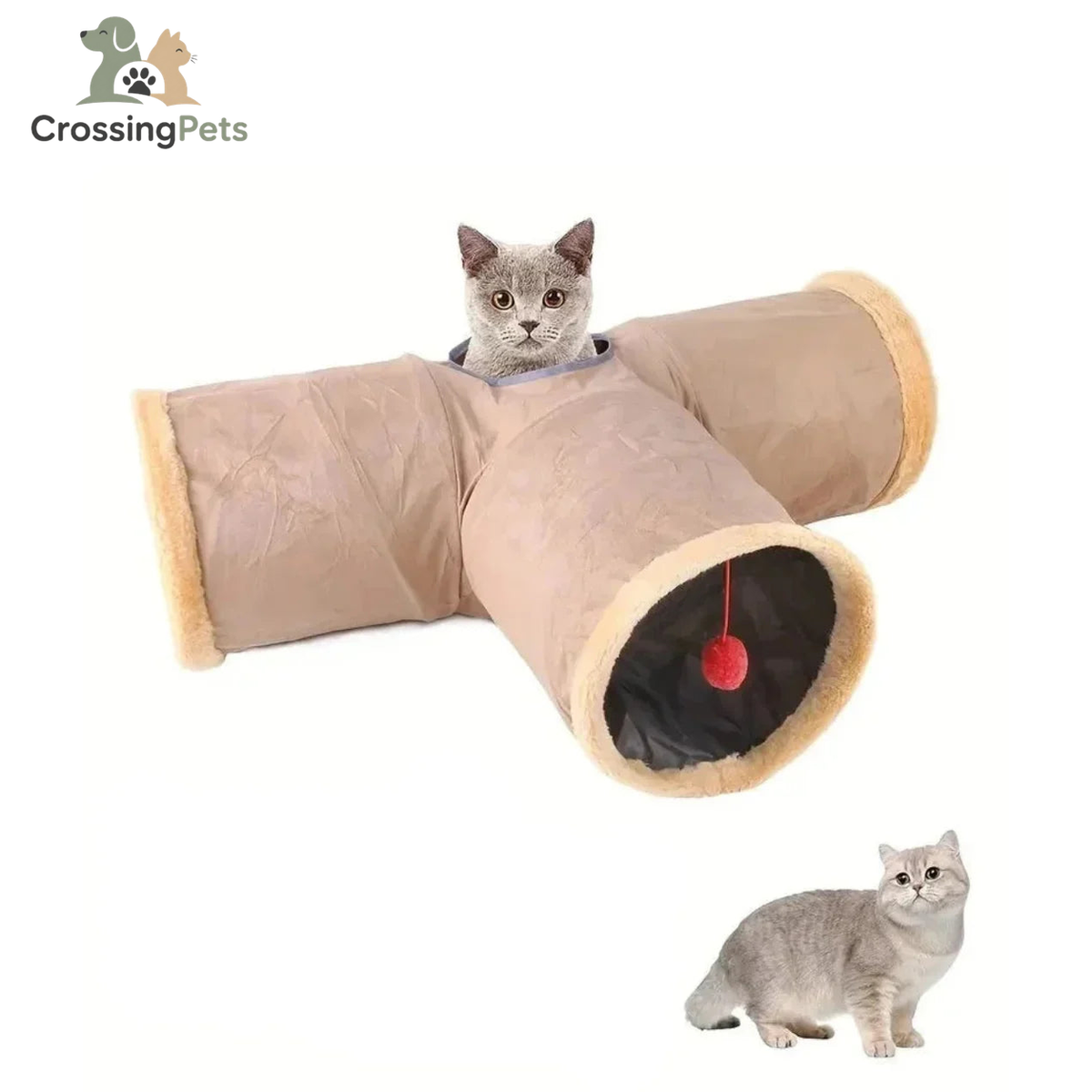 Túnel plegable para gatos Mocca — imagen 3 — CrossingPets
