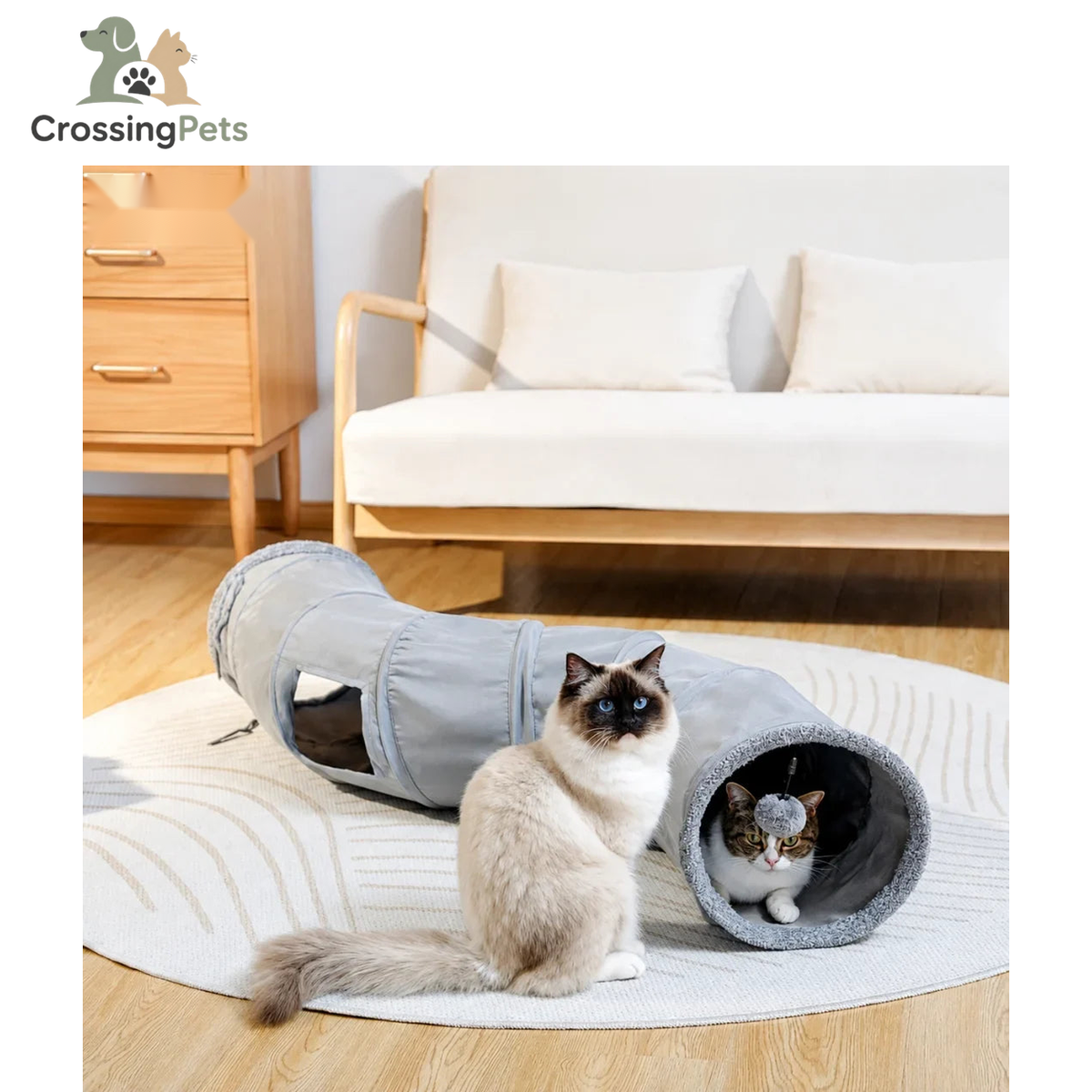 Túnel plegable para gatos Mocca — imagen 8 — CrossingPets