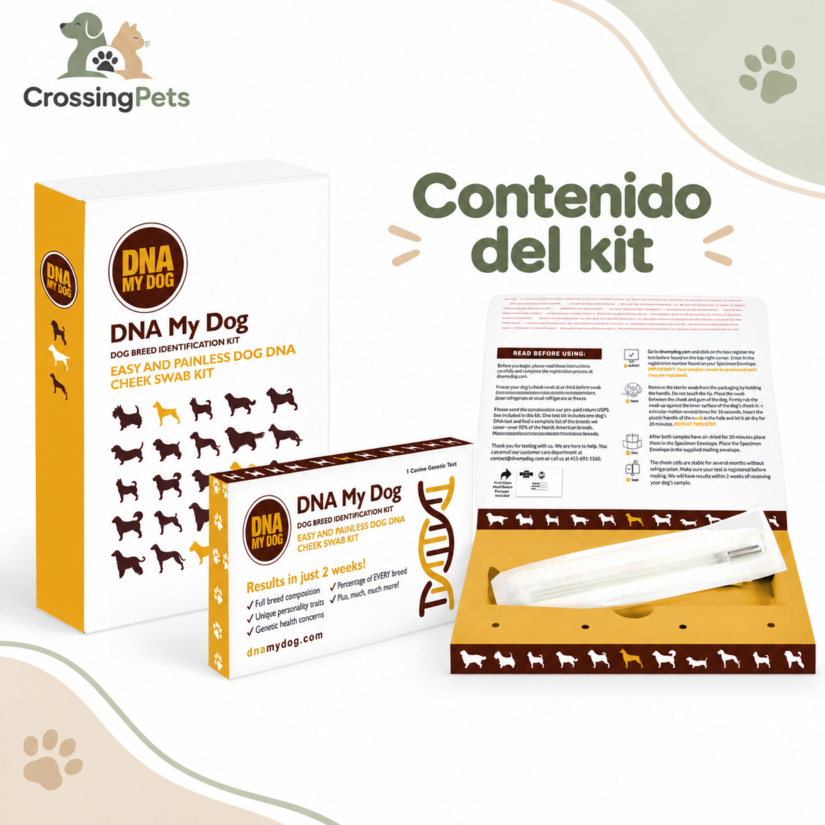 DNA My Dog · kit de identificación de razas — CrossingPets · imagen 4