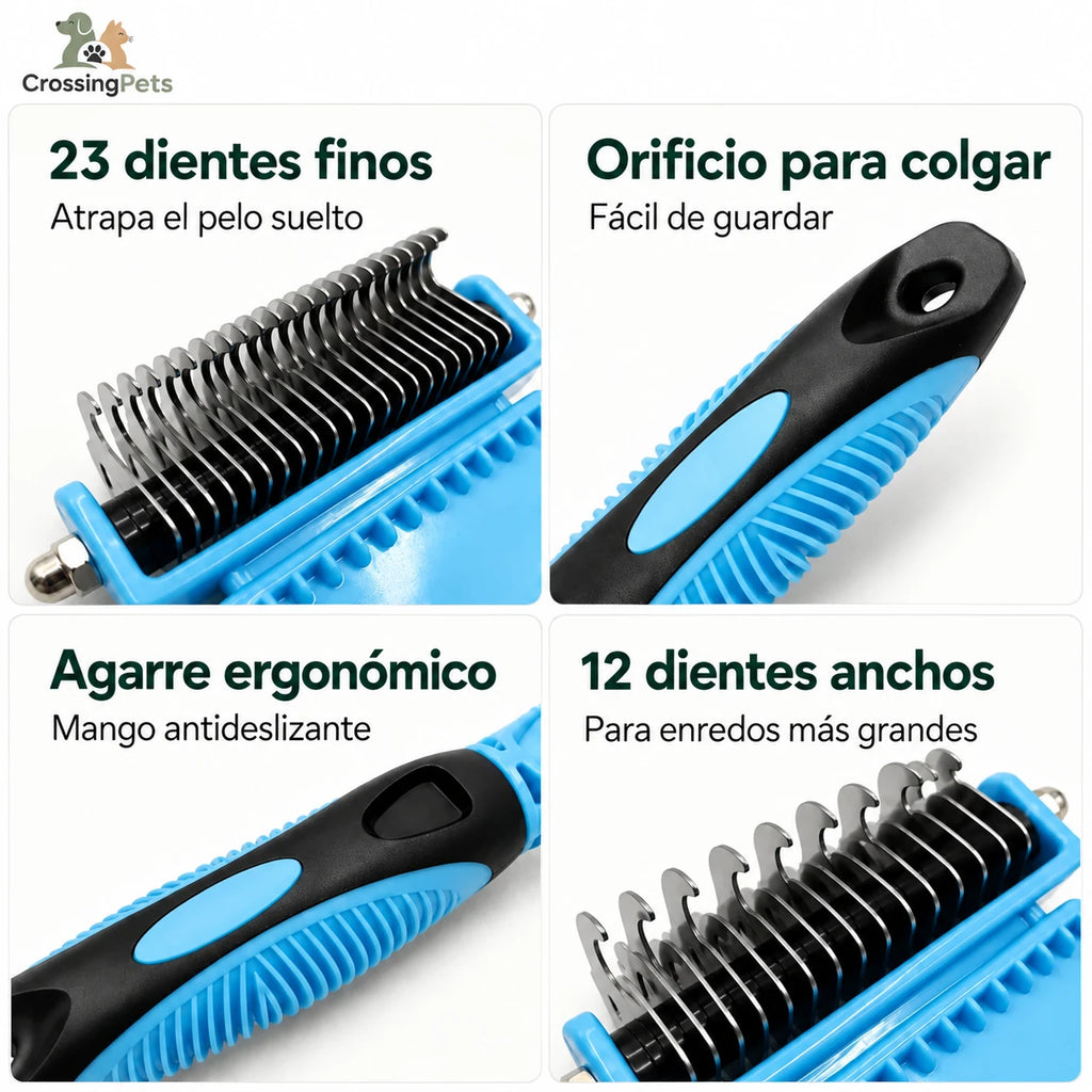 Cepillo quitapelo de doble cara CrossingPets - imagen 4 en español
