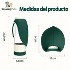 Botella con forma de hoja CrossingPets — imagen 5, información en español
