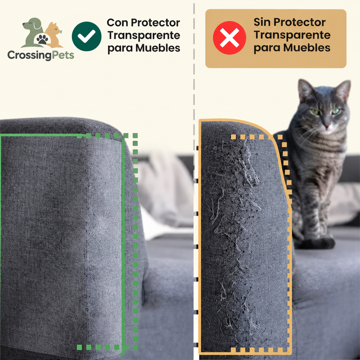 Protector transparente para muebles — imagen 6 — CrossingPets