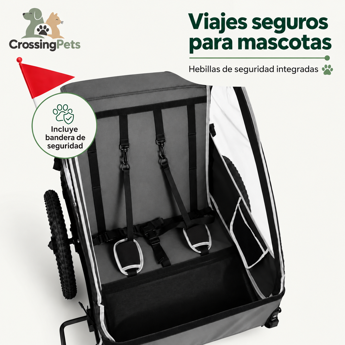 Remolque plegable de bicicleta — imagen 10 — CrossingPets