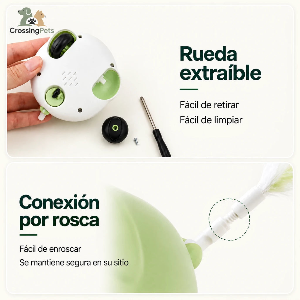 CatChase de CrossingPets: Rueda extraíble y limpieza