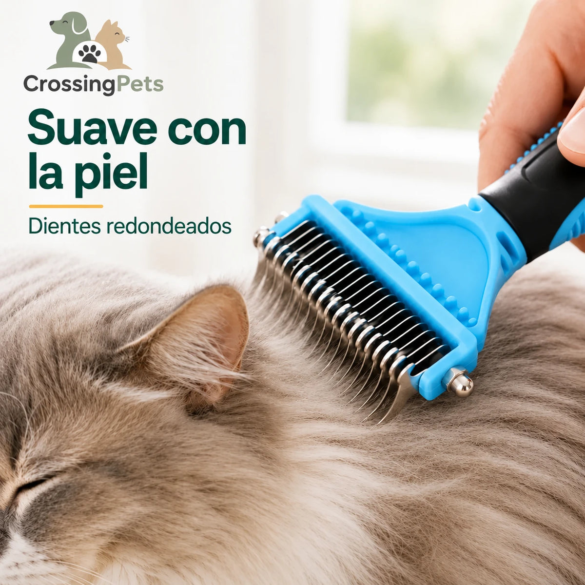 Cepillo quitapelo de doble cara CrossingPets - imagen 8 en español
