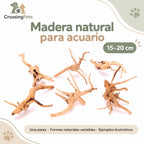 Madera natural decorativa para acuario · 3 tamaños — CrossingPets · imagen 1