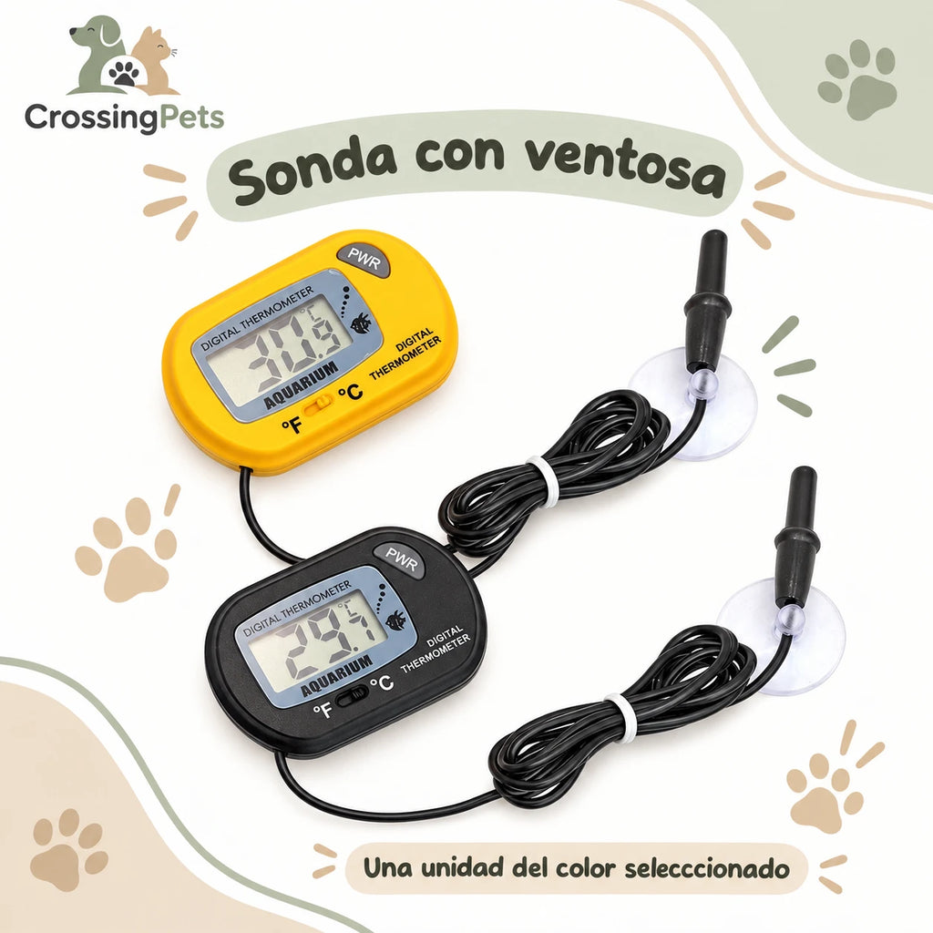 Termómetro digital para acuario con sonda y cable de 1 m — CrossingPets · imagen 5