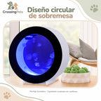 Acuario circular de sobremesa con iluminación LED — CrossingPets · imagen 3