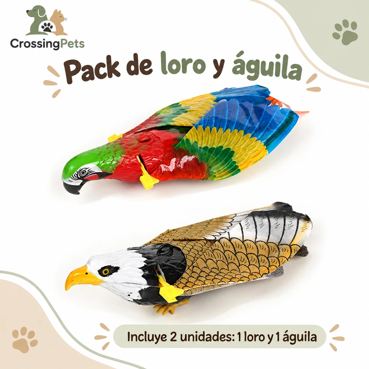 Pájaro colgante con alas móviles para gatos — CrossingPets · imagen 3