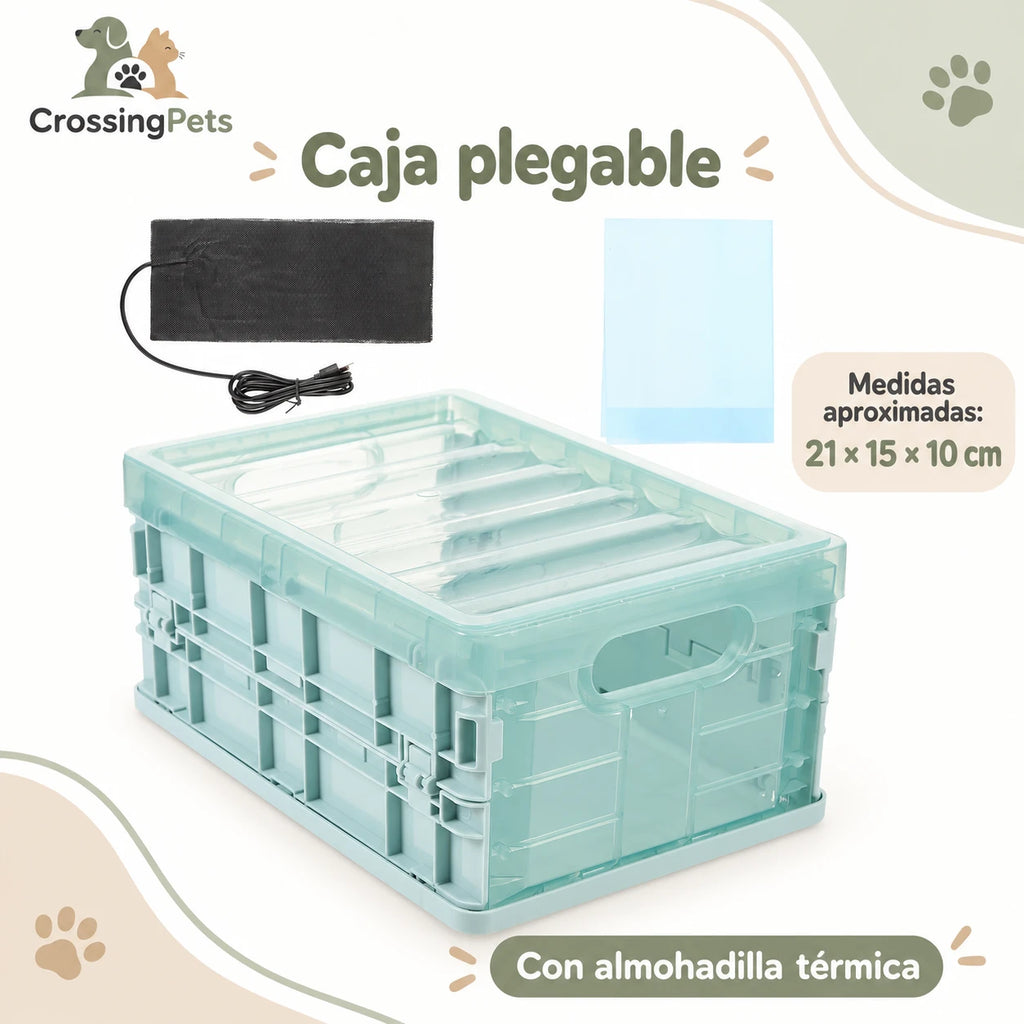 Caja plegable con almohadilla térmica para aves — CrossingPets · imagen 4