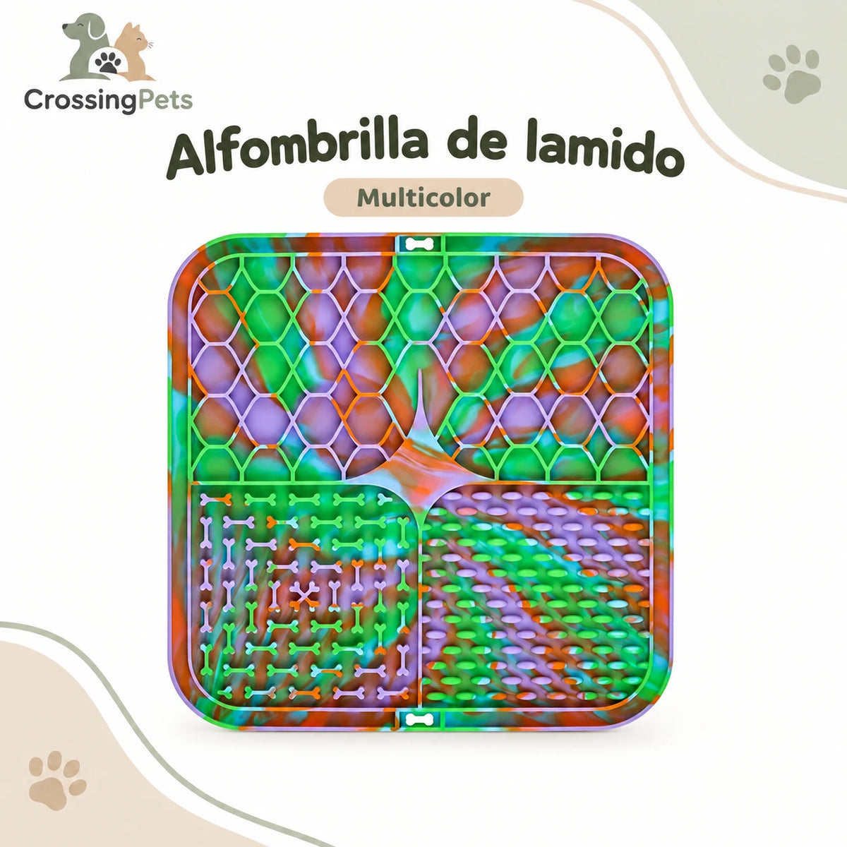 Alfombrilla de lamido de silicona con ventosas — CrossingPets · imagen 7