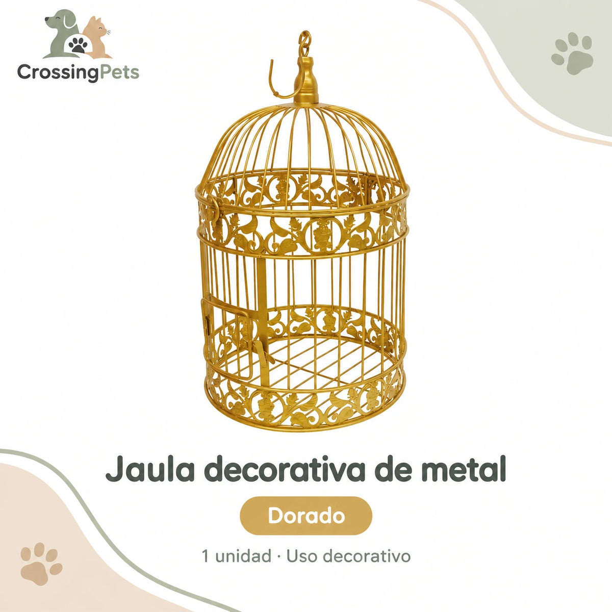 Jaula decorativa de metal con cúpula — CrossingPets · imagen 5