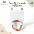 Espejo para aves con posadero de cuerda multicolor — CrossingPets · imagen 3