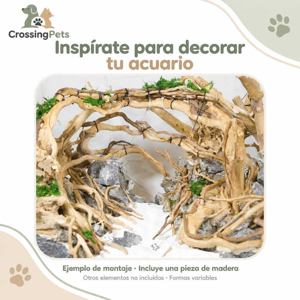 Madera natural decorativa para acuario · 3 tamaños — CrossingPets · imagen 7