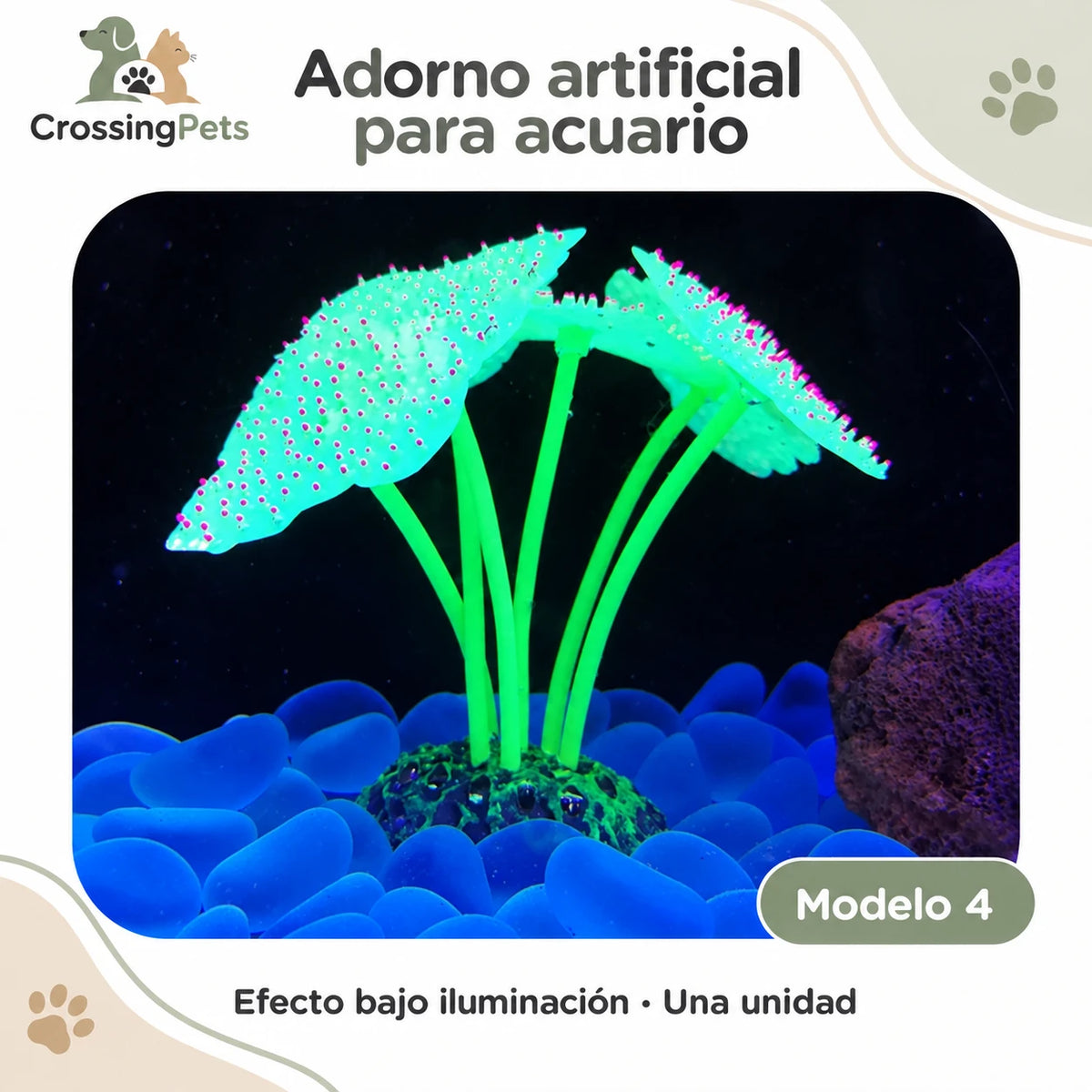 Adornos y plantas artificiales para acuario · 56 modelos — CrossingPets · imagen 4