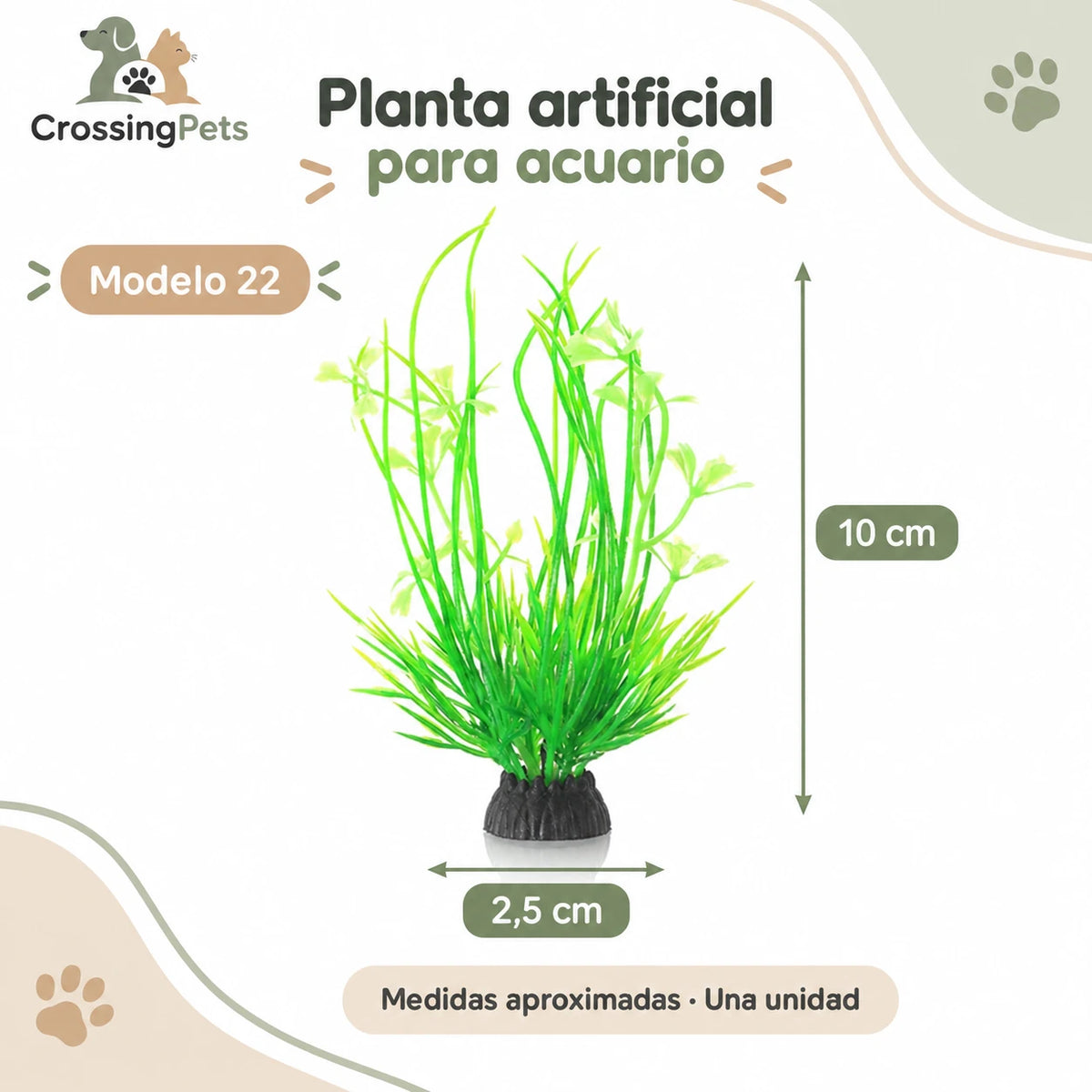 Adornos y plantas artificiales para acuario · 56 modelos — CrossingPets · imagen 22