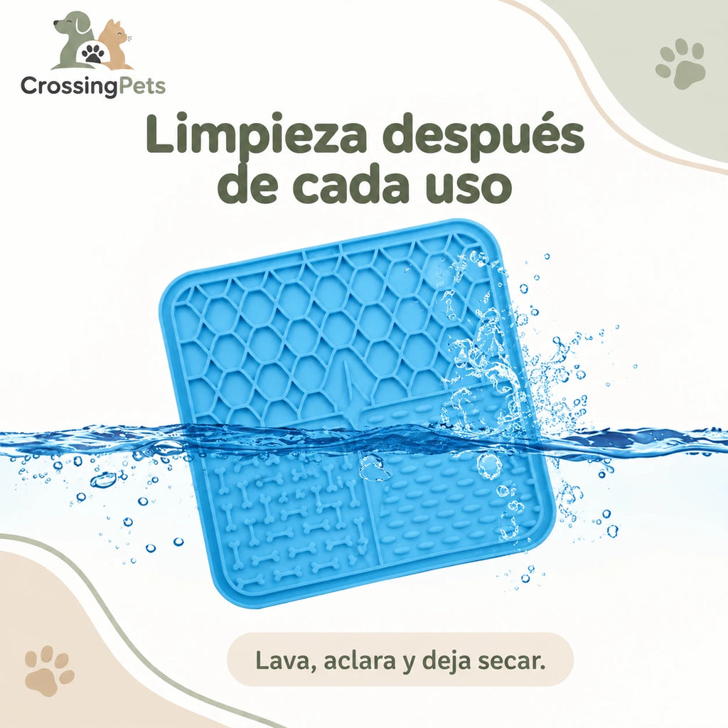 Alfombrilla de lamido de silicona con ventosas — CrossingPets · imagen 10