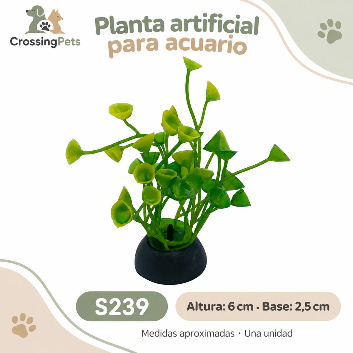 Plantas artificiales para acuario · 24 modelos — CrossingPets · imagen 4