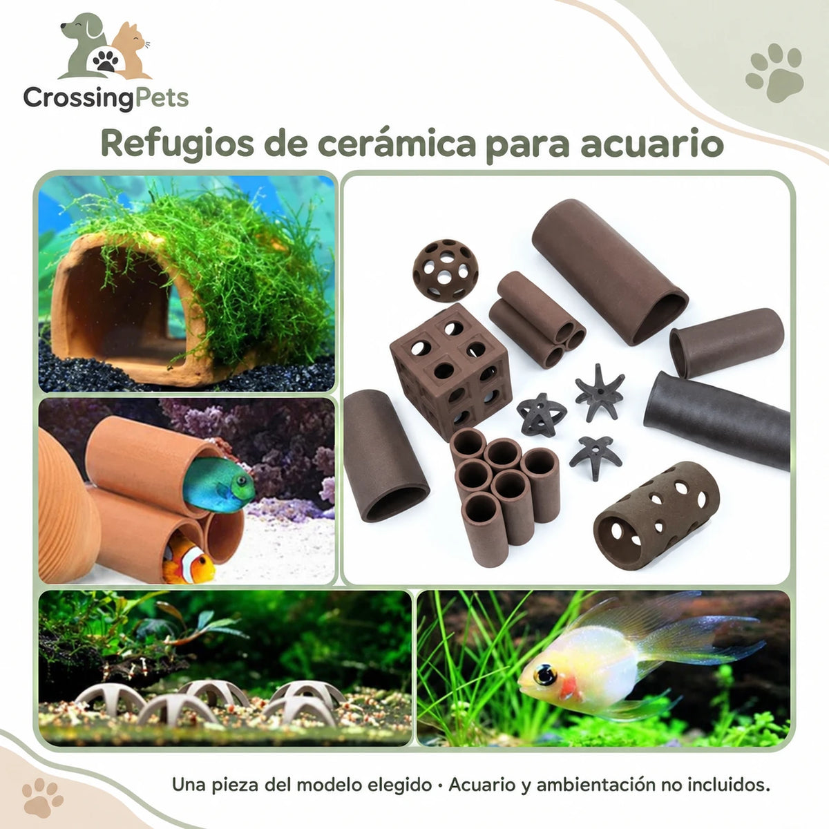 Refugios de cerámica para acuario · 45 modelos — CrossingPets · imagen 47