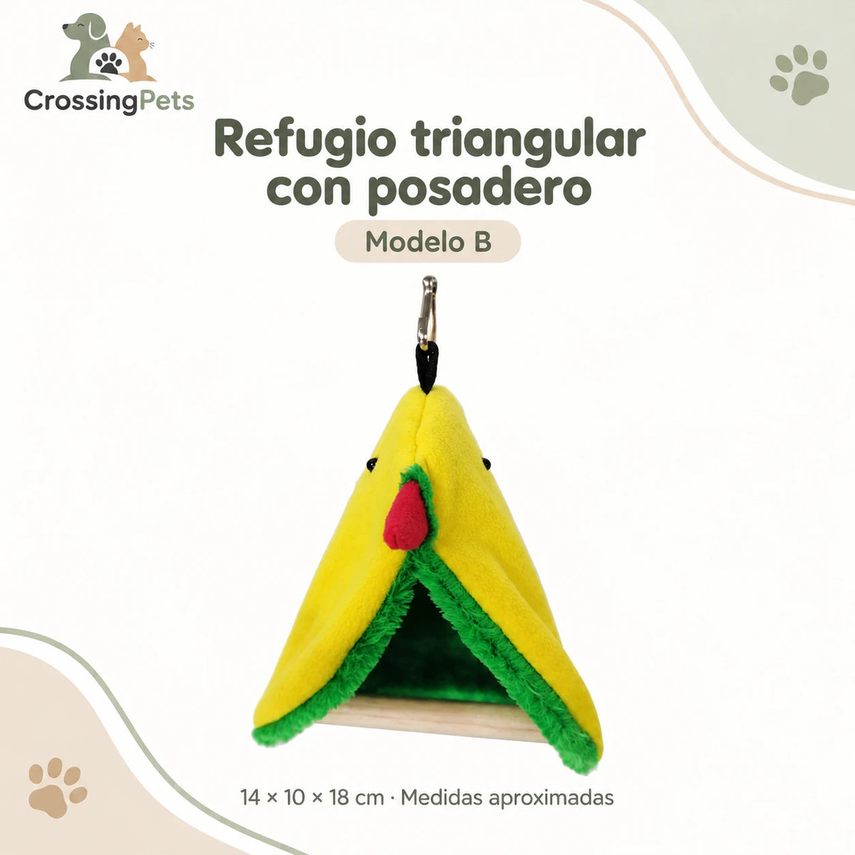 Refugios colgantes de tela para aves — CrossingPets · imagen 2