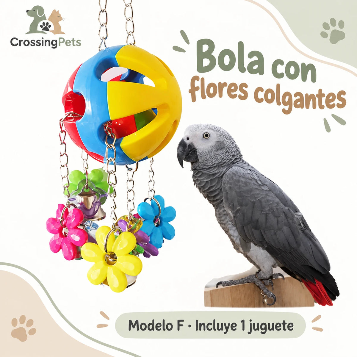 Juguetes y columpios colgantes para aves — CrossingPets · imagen 6
