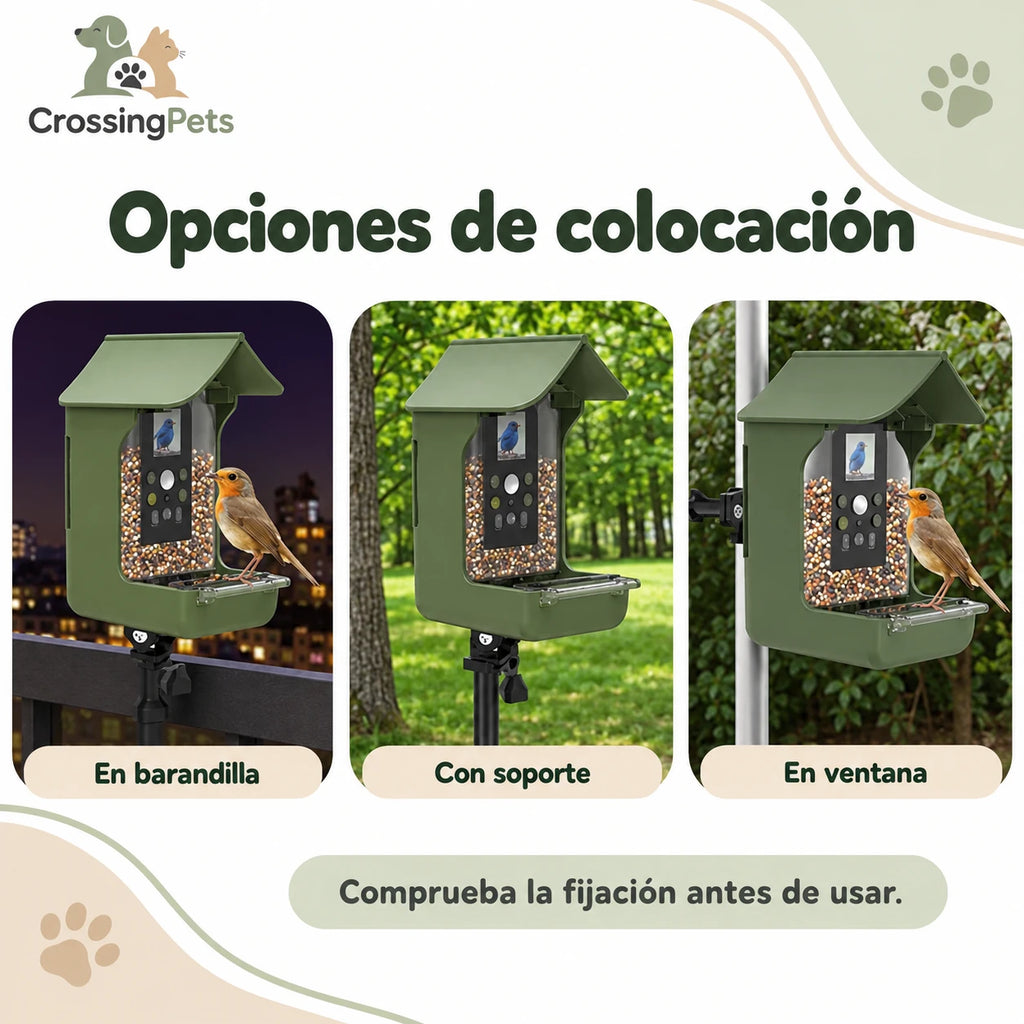 Comedero para aves con cámara y sensor de movimiento — CrossingPets · imagen 9
