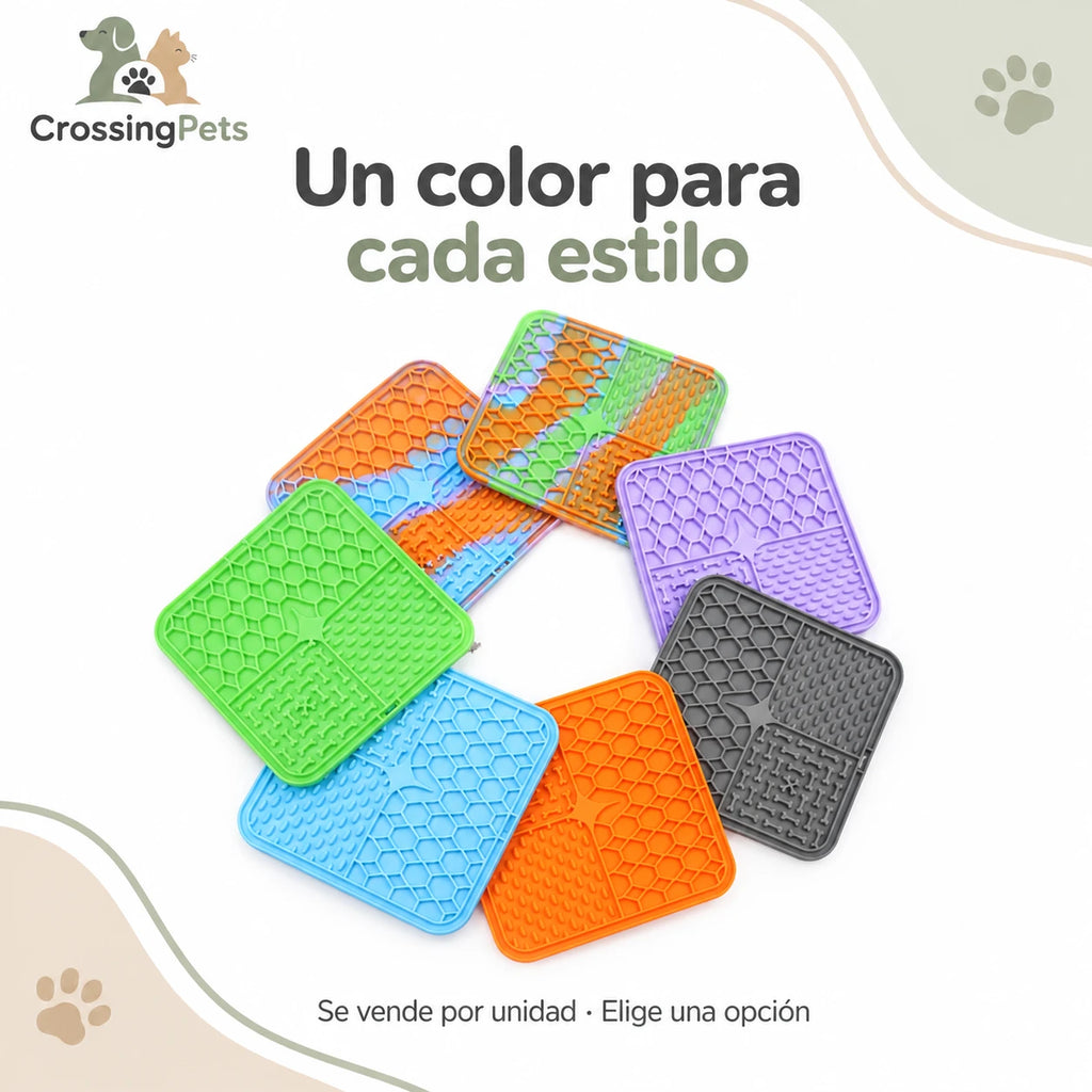 Alfombrilla de lamido de silicona con ventosas — CrossingPets · imagen 13