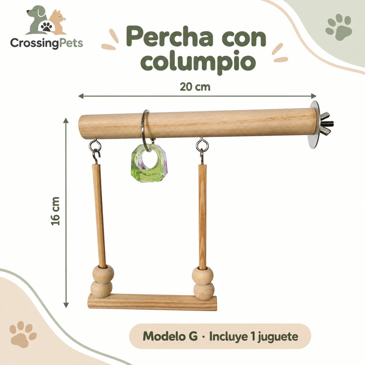 Juguetes y columpios colgantes para aves — CrossingPets · imagen 7