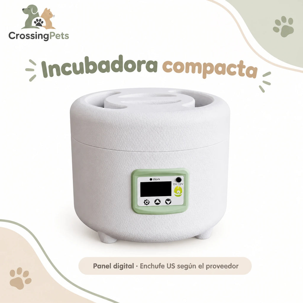 Incubadora compacta con panel digital y tapa superior — CrossingPets · imagen 1