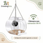 Comedero acrílico para aves con cámara Wi-Fi — CrossingPets · imagen 4