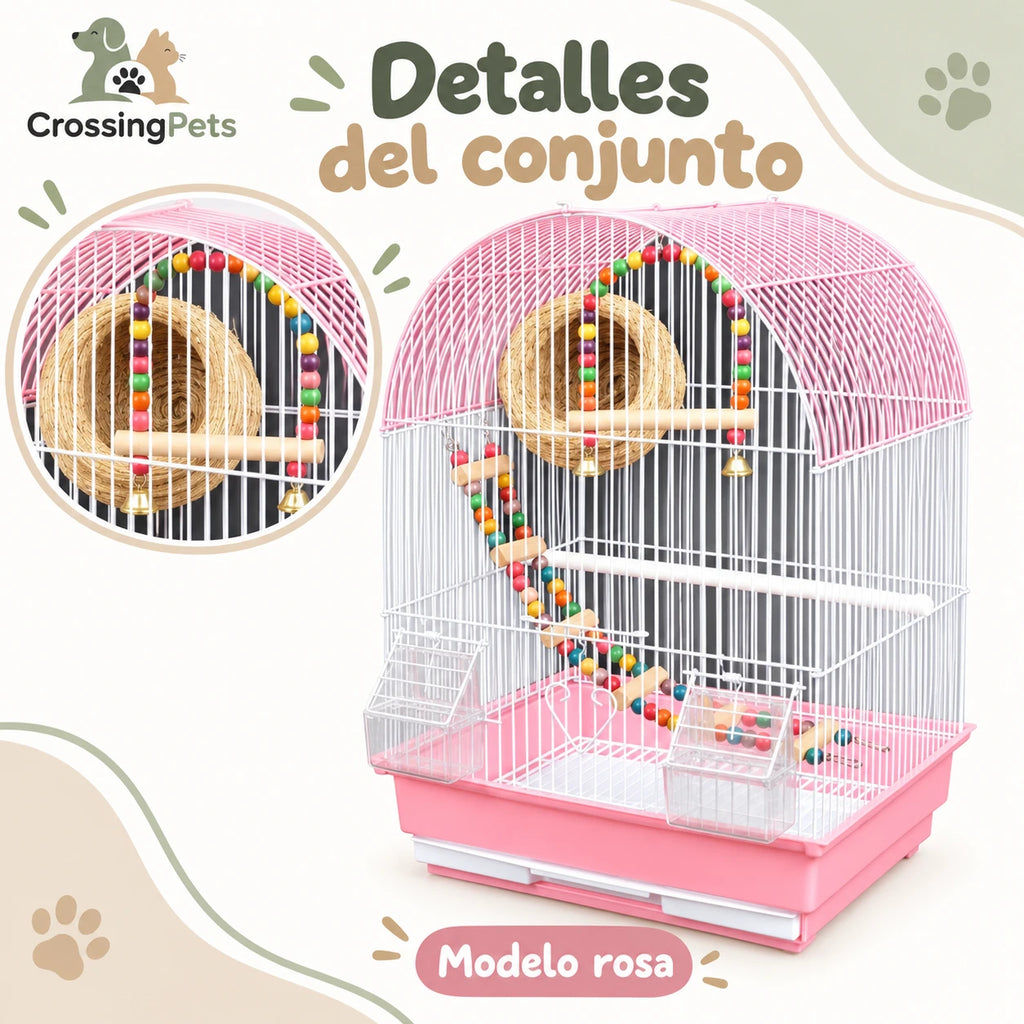 Jaula compacta para aves con accesorios — CrossingPets · imagen 18